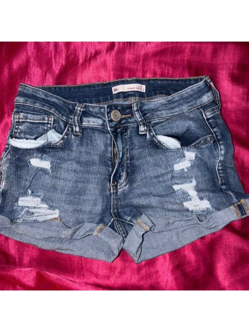 SOL Womens Size 5 Jorts #y2k #summer #shorts #prep #rippedjorts